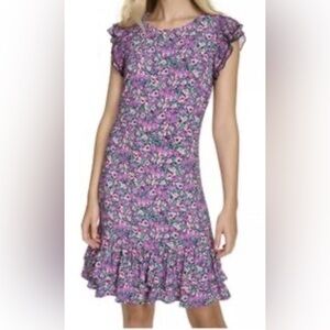 Harper Rose Purple Floral Midi Dress